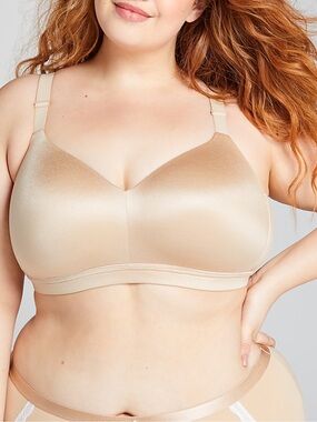Cacique Lightly Lined Lounge  Bra  Beige Size 42C